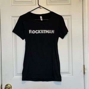 Women's "Rocketman" T-Shirt, Black, Size Medium